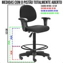 Ver imagem 4 de Cadeira Executiva Caixa Alta com Braço - Marrom C/ Preto