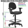 Cadeira Executiva Caixa Alta com Braço - Marrom C/ Preto - 4