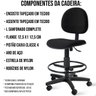 Cadeira Executiva Caixa Alta com Braço - Marrom C/ Preto - 6