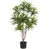 Planta Artificial Arvore Dracena Reflexa Pu Real Toque C/pote X286 Verde 1,05cm - 1
