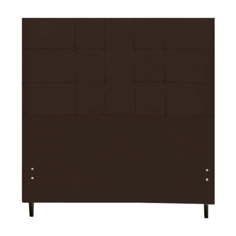 Cabeceira Casal King Size 195 Cm Barcelona Marrom para Cama Box Estofada - JBE Móveis