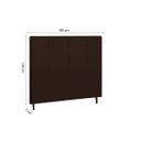 Ver imagem 2 de Cabeceira Style Estofada Com Botão de Tecido para Cama Box Casal King Size 195Cm Marrom - JBE Móveis