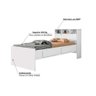 Bicama Solteiro Ravena C/ 2 Gavetas e Auxiliar Cinamomo/off White - Conquista - 3