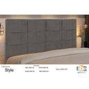 Ver imagem 3 de Cabeceira Style Estofada com Botão de Tecido para Cama Box Casal King Size 195cm Chumbo - Jbe Móveis