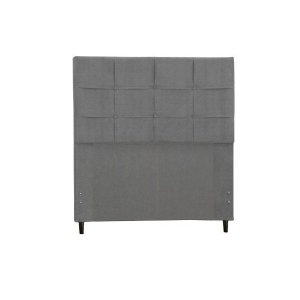 Cabeceira Style Estofada com Botão de Tecido para Cama Box Casal King Size 195cm Chumbo - Jbe Móveis