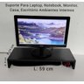 Suporte Elevador Mesa Monitor Notebook Macbook Preto - 1