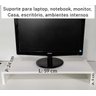 Suporte Para Monitor De Mesa Elevador PC Impressora Branco - 4