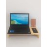 Base Suporte Notebook Monitor TV Apoio Mesa Madeira Maciça - 3