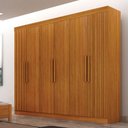 Ver imagem 4 de Guarda Roupa Casal 6 Portas Canada Cinamomo Ripado - Leifer