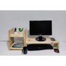 Base Suporte Notebook Monitor TV Apoio Mesa Madeira Maciça - 3
