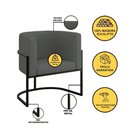 Ver imagem 2 de Kit 2 Poltronas + Sofá 2 Lugares Base de Metal Black Veludo Cinza