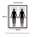 Ver imagem 2 de Cama de Casal Mônaco de Madeira Maciça Angelim Pedra/tauari - Cor Castanho