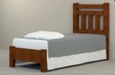 Ver imagem 1 de Cama de Solteiro Bari de Madeira Maciça Tauari - Cor Castanho