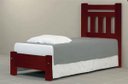Ver imagem 1 de Cama de Solteiro Bari de Madeira Maciça Tauari - Cor Mogno