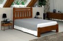 Ver imagem 1 de Cama de Casal Bari de Madeira Maciça Tauari - Cor Castanho