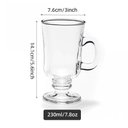 Ver mais imagens de Kit 6 Caneca Taca Alta para Cafe Cappuccino Copo em Vidro Dolce Gusto Chocolate 230ml