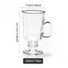 Kit 6 Caneca Taca Alta para Cafe Cappuccino Copo em Vidro Dolce Gusto Chocolate 230ml - 8
