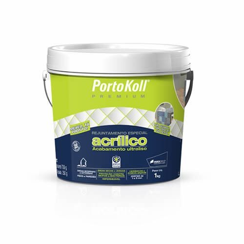 Rejunte Acrílico Premium Portokoll 1 Kg Preto Intenso - 1