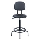 Ver imagem 1 de Cadeira Caixa Alta - L Duplo - Regulagem de Altura - Base de Ferro Fixa Corano Preto