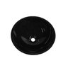 Cuba Banheiro Lavatório Mesa Redonda 30x30 Preta Black Luxo - 3