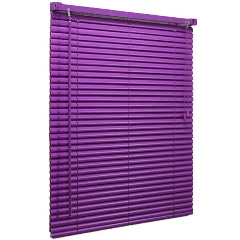 Persiana Horizontal PVC 25mm Color 140larg x 140alt Violeta - Pronta para instalar