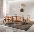 Ver imagem 1 de Conjunto de Mesa de Jantar Maia Tampo com Vidro Laqueado 160cm 6 Cadeiras Maia Premium