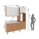 Ver imagem 3 de Cozinha Compacta 3 Peças com Armário Paneleiro e Balcão com Tampo Multimóveis CR20450