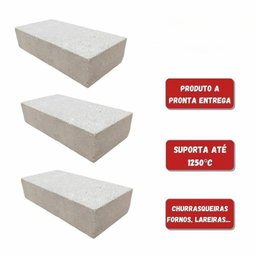 Kit com 03 Tijolo Refratário 229x114x51mm - 4