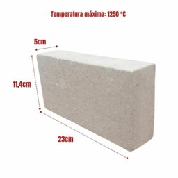 Kit com 03 Tijolo Refratário 229x114x51mm - 3