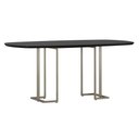 Ver imagem 7 de Mesa Retangular Alina 180cm Preto Champanhe com 6 Cadeiras Barcelona N01 Couríssimo Preto Linho