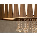 Ver imagem 5 de Lustre de Madeira redondo com cristais 70cm Imbuia mod. PURUS