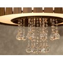 Ver imagem 3 de Lustre de Madeira redondo com cristais 70cm Imbuia mod. PURUS