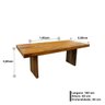 Mesa Rústica Jantar em Madeira de Demolição Pé Painel -Madeira Lisa-1,60M - 4