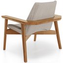 Ver imagem 4 de Poltrona Decorativa para Sala de Estar Living Base Madeira Becker L02 Linho Bege - Lyam Decor