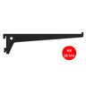 16 Suportes Simples Para Trilho Prateleira Em Aço 20cm Stilo Preto - 1