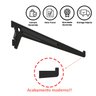 16 Suportes Simples Para Trilho Prateleira Em Aço 20cm Stilo Preto - 2