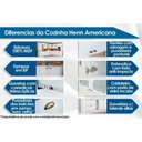 Ver imagem 2 de Módulo Cozinha Henn Americana Balcão p/ Forno de Embutir s/ Tampo Branco