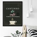 Ver imagem 1 de Quadro Decorativo Cantinho Café Preto - 70x50cm:moldura Branca