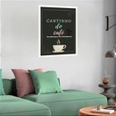 Ver imagem 2 de Quadro Decorativo Cantinho Café Preto - 70x50cm:moldura Branca