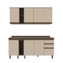 Ver imagem 2 de Cozinha Compacta 6 Peças com Tampo Connect 8 Portas 5 Prateleiras MDF Móveis Henn