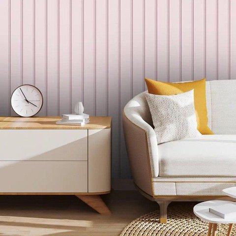 Papel de Parede Adesivo Ripado Rosa Bailarina Gh Papel de Parede 3,5m