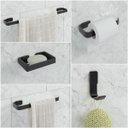 Ver imagem 1 de Kit de Acessórios para Banheiro 5 Peças Stander:preto