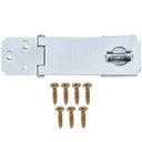 Ver imagem 1 de Dobradiça Porta Cadeado Fecho Trinco Zincado 4,5" para Portão Gaveta Armário | Silvana