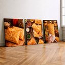Ver imagem 2 de Kit 3 Quadro Decorativo Pastel Lanchonete Pastelaria Est5 28x20cm