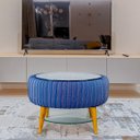 Ver imagem 6 de Mesa De Centro Artesanal Pneu C/Tampo Vidro Incolor 45x68cm