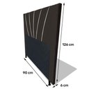 Ver imagem 4 de Cabeceira Cama Box Solteiro Dallas 90Cm Marrom