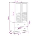 Ver imagem 3 de Guarda-roupa 2 Portas e 2 Gavetas Madeira de Pinus Empório