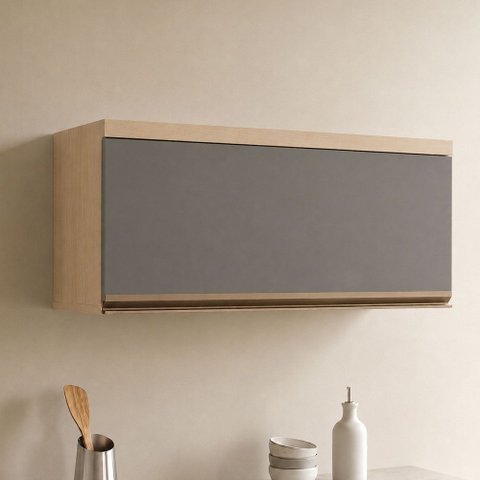 Armário Aéreo Basculante 1 Porta 80cm Brise Luciane Móveis