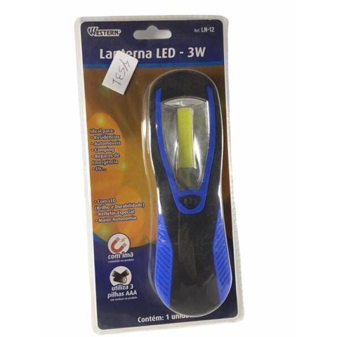 Lanterna Led 3w Western Gancho e Imã Brilho e Durabilidade