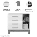 Ver imagem 4 de Cômoda Sapateira Infantil 1 Porta 4 Gavetas Q Encanto Slim Branco